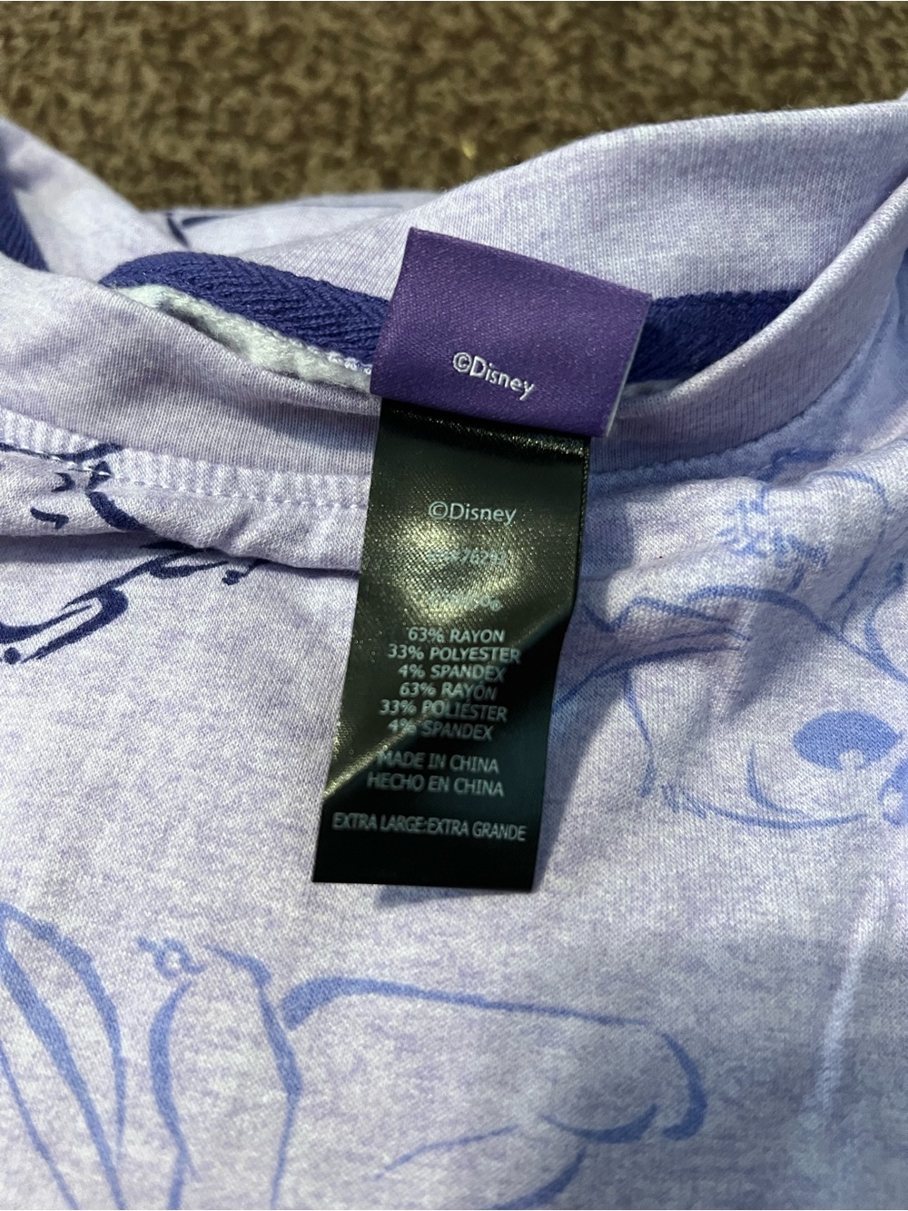 Disney Lilo & Stitch Lavender Pajama Set - XL - Picture 4 of 4